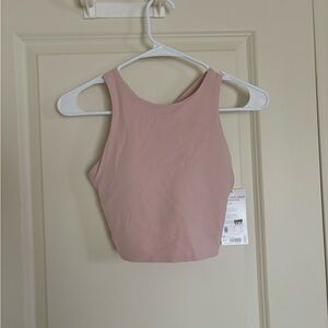 Athleta light pink crop top